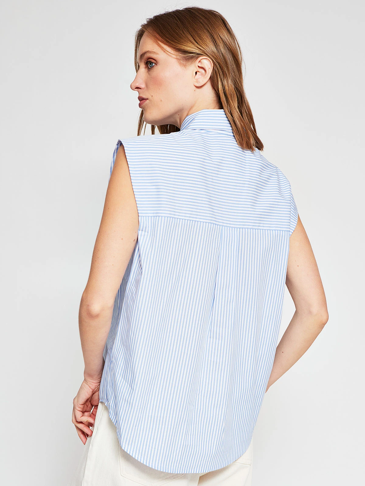 BLUSA MUJER MARQUIS ALGODÓN LAZO CUELLO - 3
