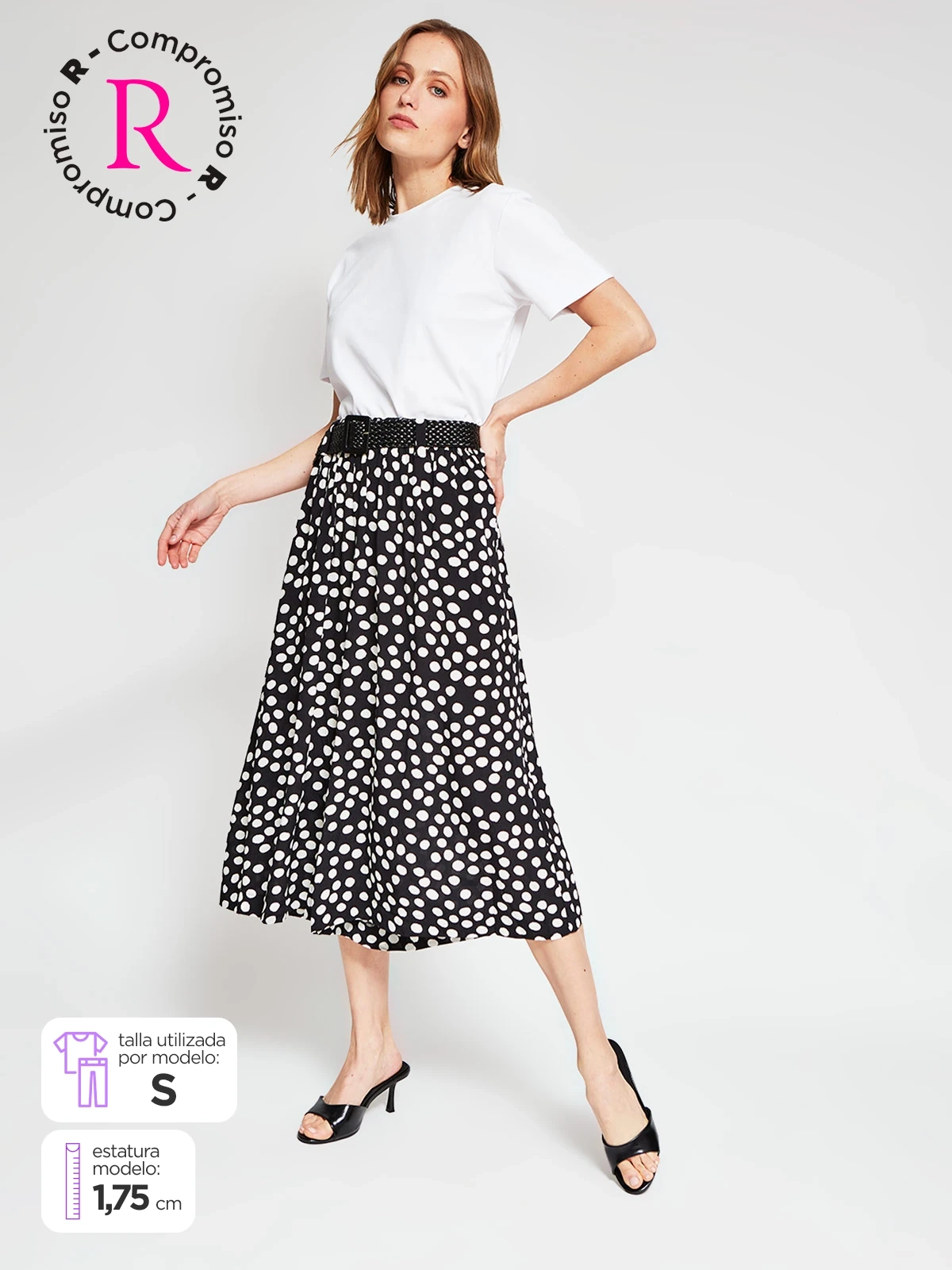 PANTALÓN MUJER MARQUIS CULOTTE LUNARES CINTURÓN