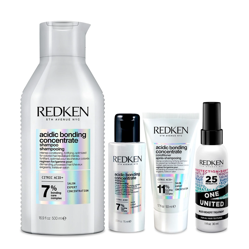 SET REPARACIÓN TOTAL REDKEN ACIDIC BONDING CONCENTRATE 500ML + 75ML + 50ML + 30ML