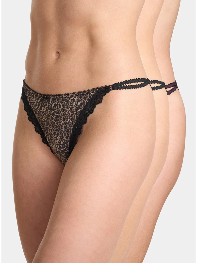 CALZÓN PALMERS PACK X3 ENCAJE BIKINI - 1
