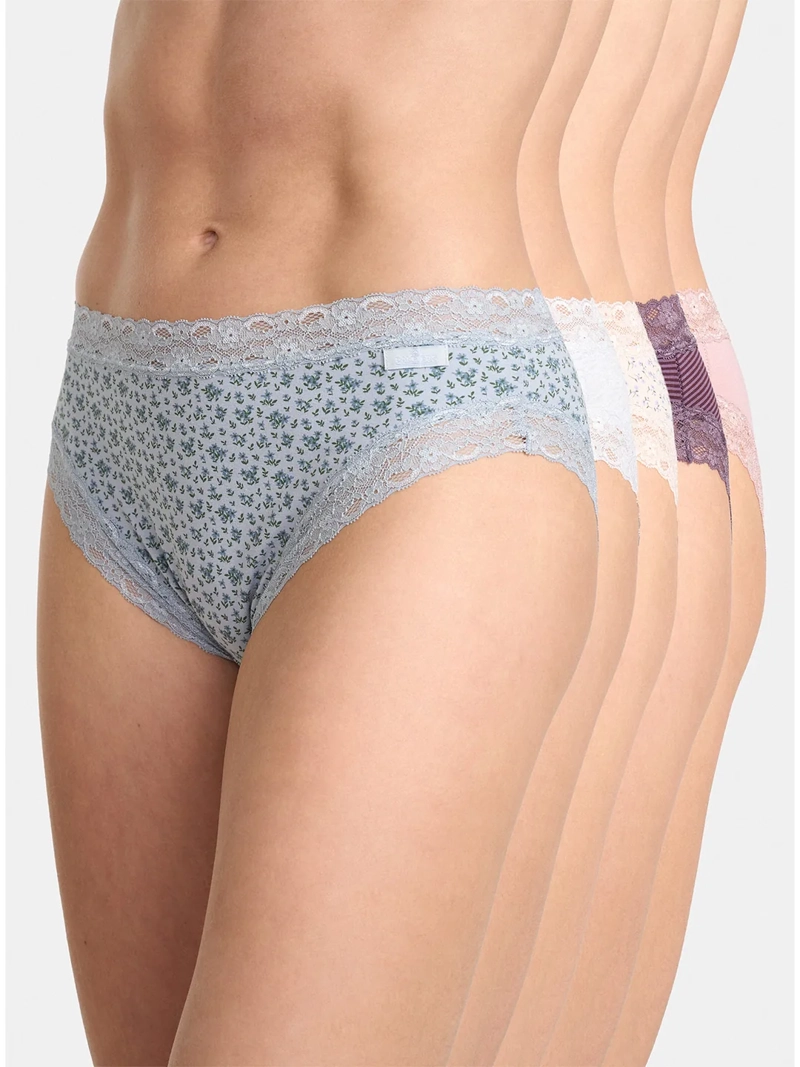 CALZÓN PALMERS PACK X5 ALGODÓN ENCAJE BIKINI - 1