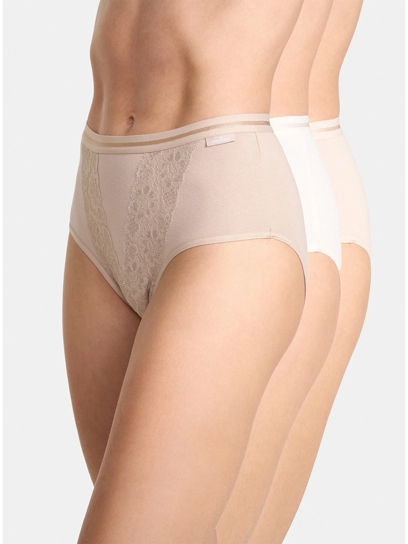 PACK X3 CALZÓN MUJER PALMERS ALGODÓN HIKINI ENCAJE