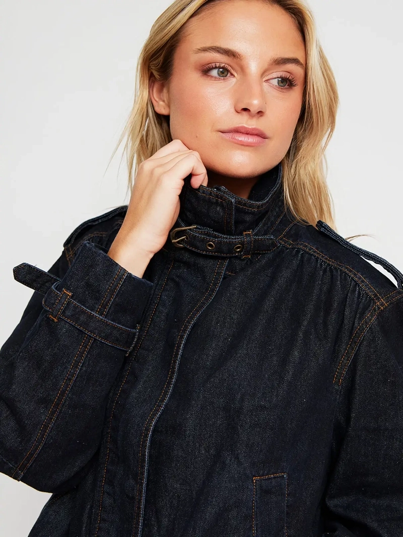 CHAQUETA MUJER INDEX ALGODÓN CUELLO ALTO - 4