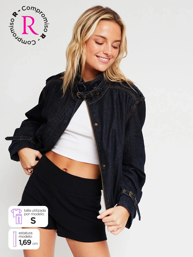 CHAQUETA MUJER INDEX ALGODÓN CUELLO ALTO - 1