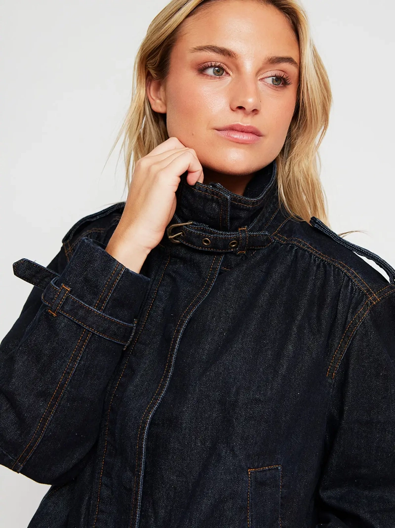 CHAQUETA MUJER INDEX ALGODÓN CUELLO ALTO - 4