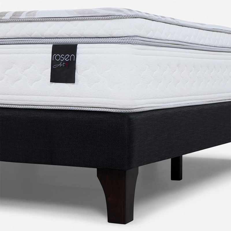 CAMA EUROPEA ROSEN ART 4 2 PLAZAS B/D + SET MARCO - 7