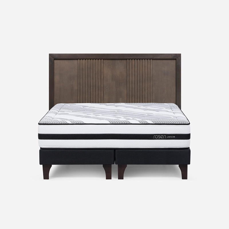 CAMA EUROPEA ROSEN DRIVEN 2 PLAZAS B/D + RESPALDO MARCO - 1