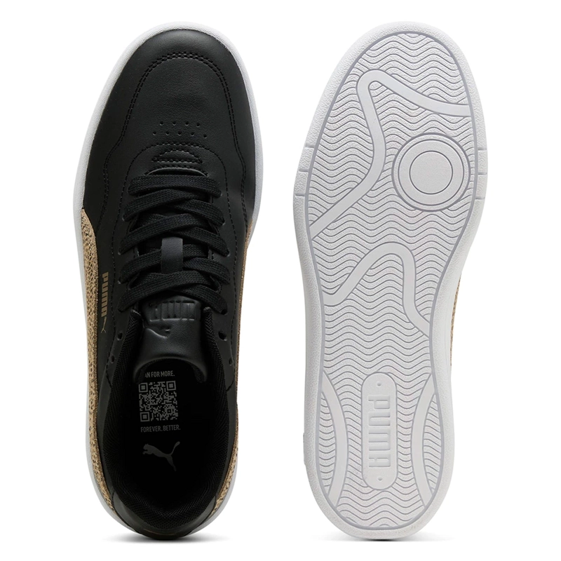 ZAPATILLAS MUJER PUMA CASUALES NEGRO COURT LALLY TOPCAT CUERO - 4