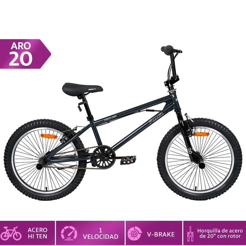 BICICLETA BESATTI STRATO FREESTYLE ARO 20 GRIS