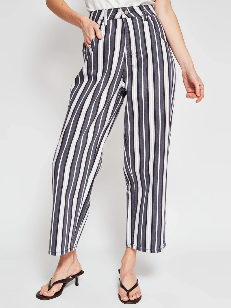 JEANS MUJER MARQUIS ALGODÓN BARREL RAYAS - 2