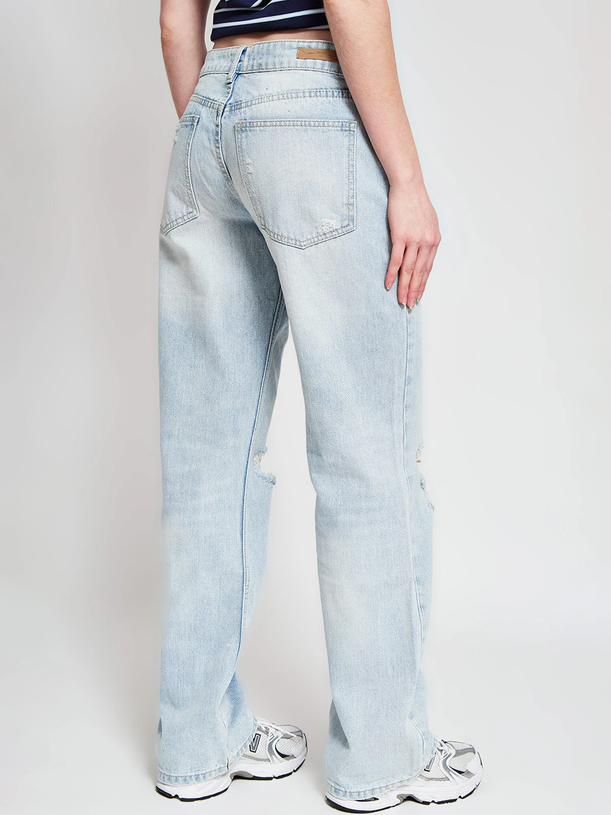 JEANS MUJER INDEX ALGODÓN RECTO ROTURAS - 3