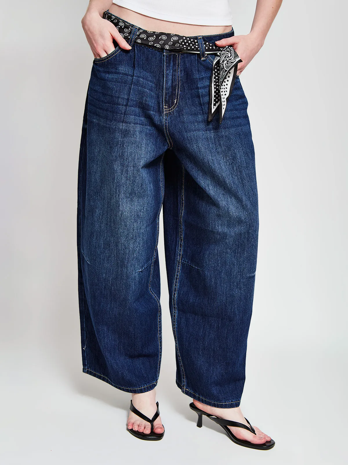 JEANS MUJER INDEX ALGODÓN BARREL CROPPED - 2