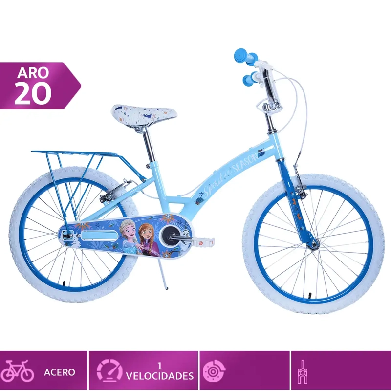 BICICLETA DISNEY FROZEN ARO 20 CELESTE