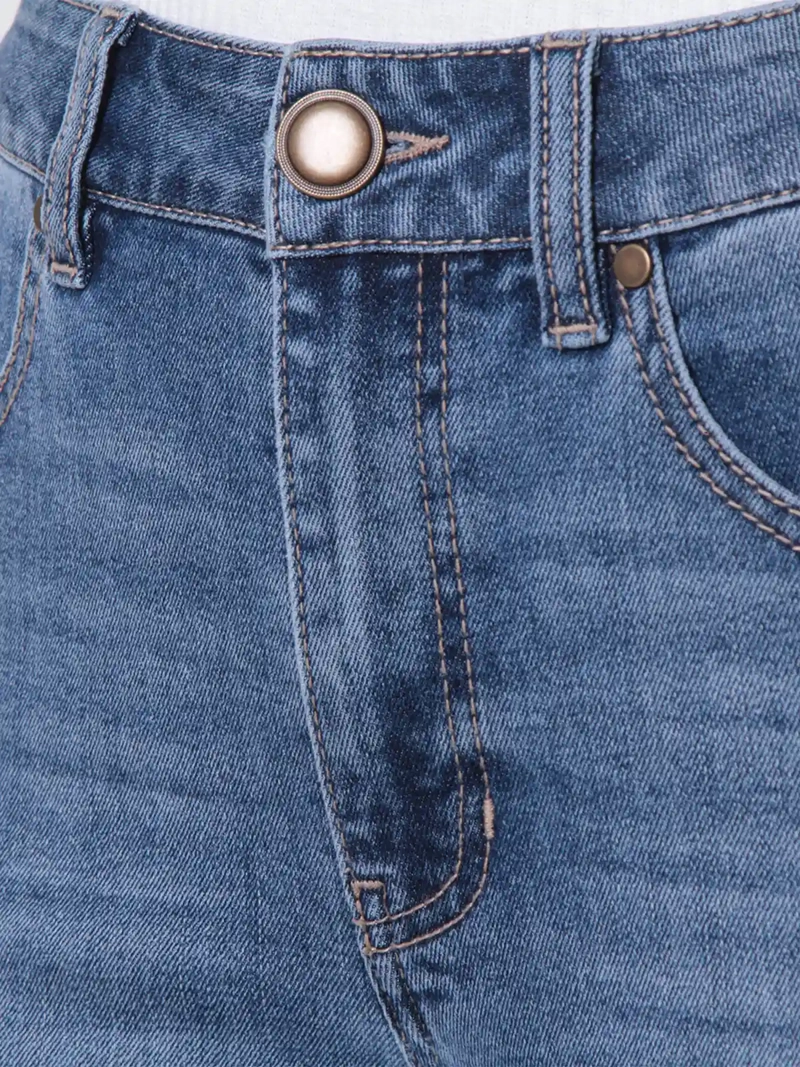 JEANS MUJER WADOS ALGODÓN RECTO TIRO ALTO - 5
