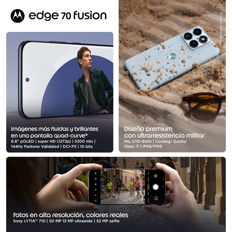 SMARTPHONE MOTOROLA EDGE 70 FUSION 256GB 8GB 50MP 6.7” - 6