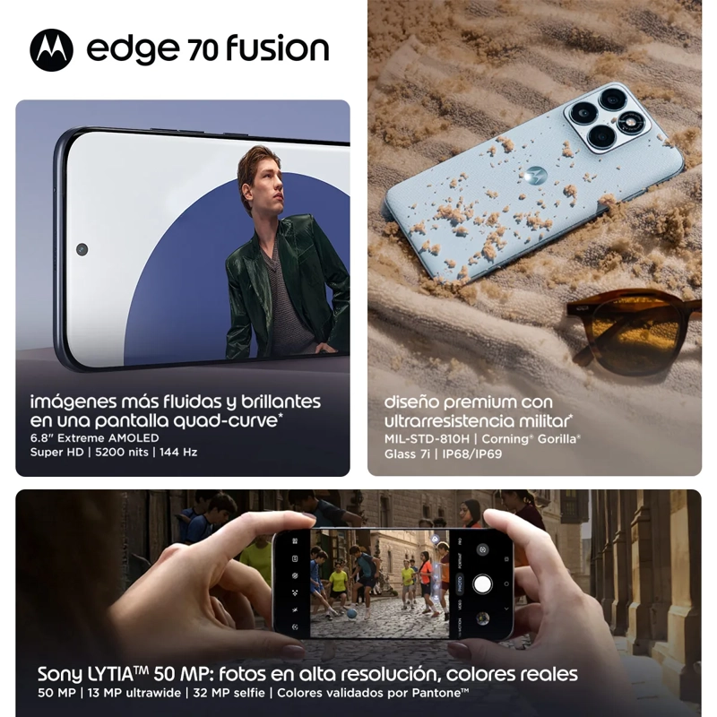 SMARTPHONE MOTOROLA EDGE 70 FUSION 256GB 8GB 50MP 6.7” - 5