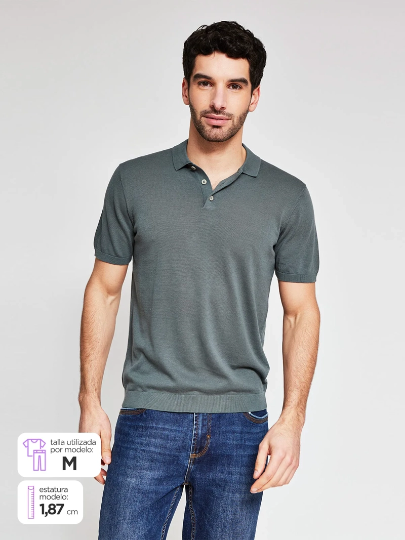 POLERA HOMBRE SFERA MANGA CORTA CUELLO POLO - 1