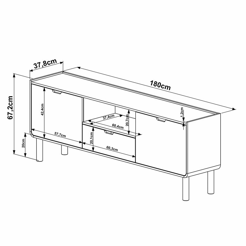 RACK TV DECOCASA AURA 70" - 4