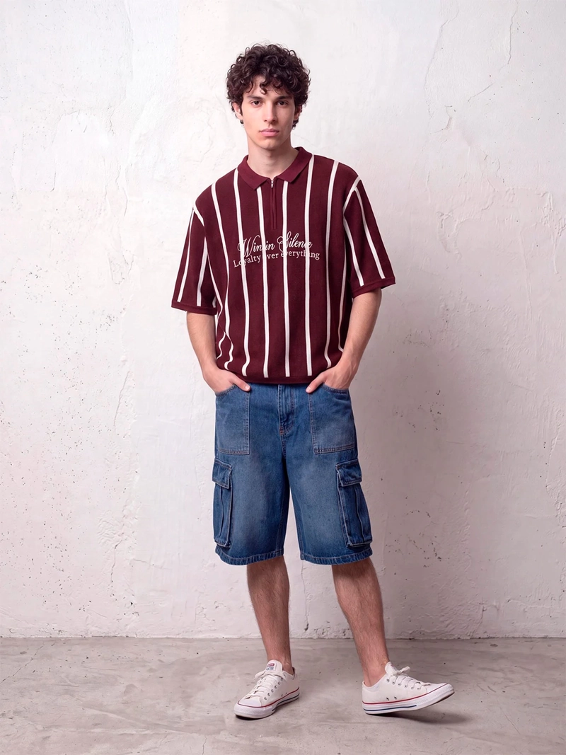 POLERA HOMBRE INDEX CUELLO POLO MANGA CORTA TEJIDA - 4