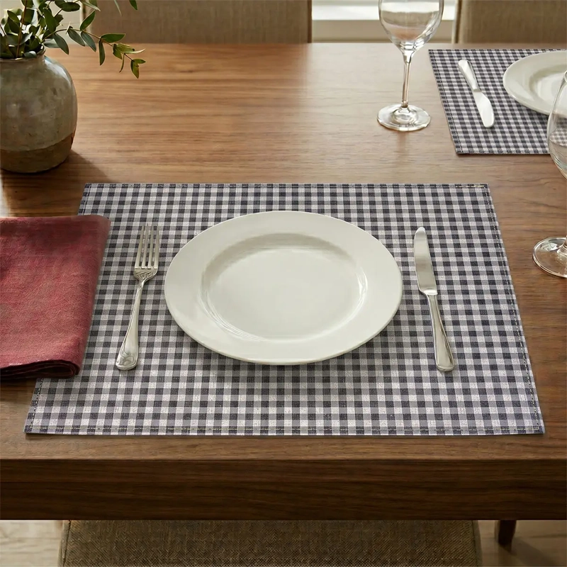 SET 4 INDIVIDUALES CLASSIC VICHI NEGRO - 1