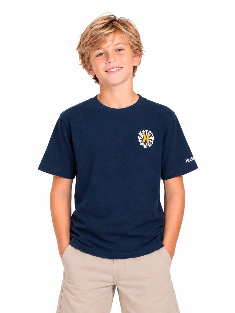 POLERA NIÑO HURLEY MANGA CORTA ESTAMPADO PEQUEÑO - 1