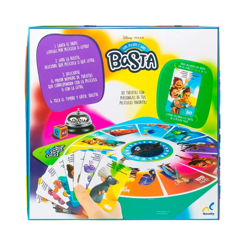 JUEGO DE MESA DISNEY PIXAR BASTA STOP FAMILIAR NIÑOS - 3