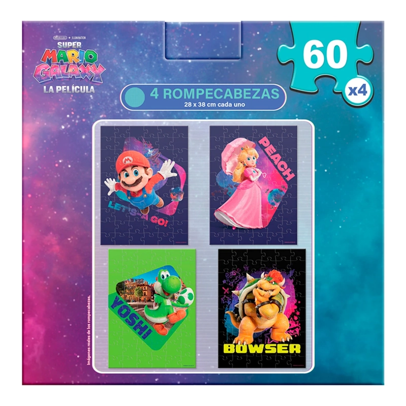 PUZZLE SUPER MARIO BROS 4 EN 1 ROMPECABEZAS - 1