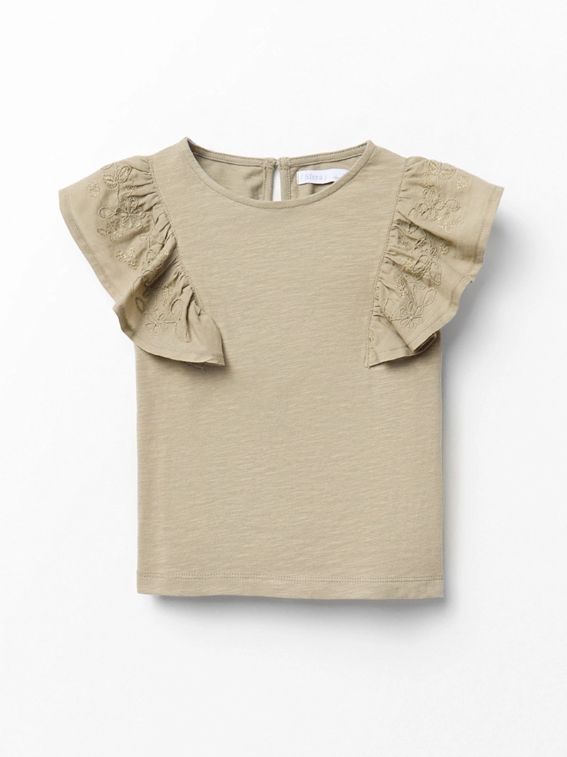 POLERA NIÑA SFERA ALGODÓN BORDADO - 1