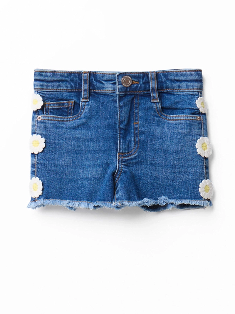 SHORT NIÑA SFERA ALGODÓN FLORES - 1