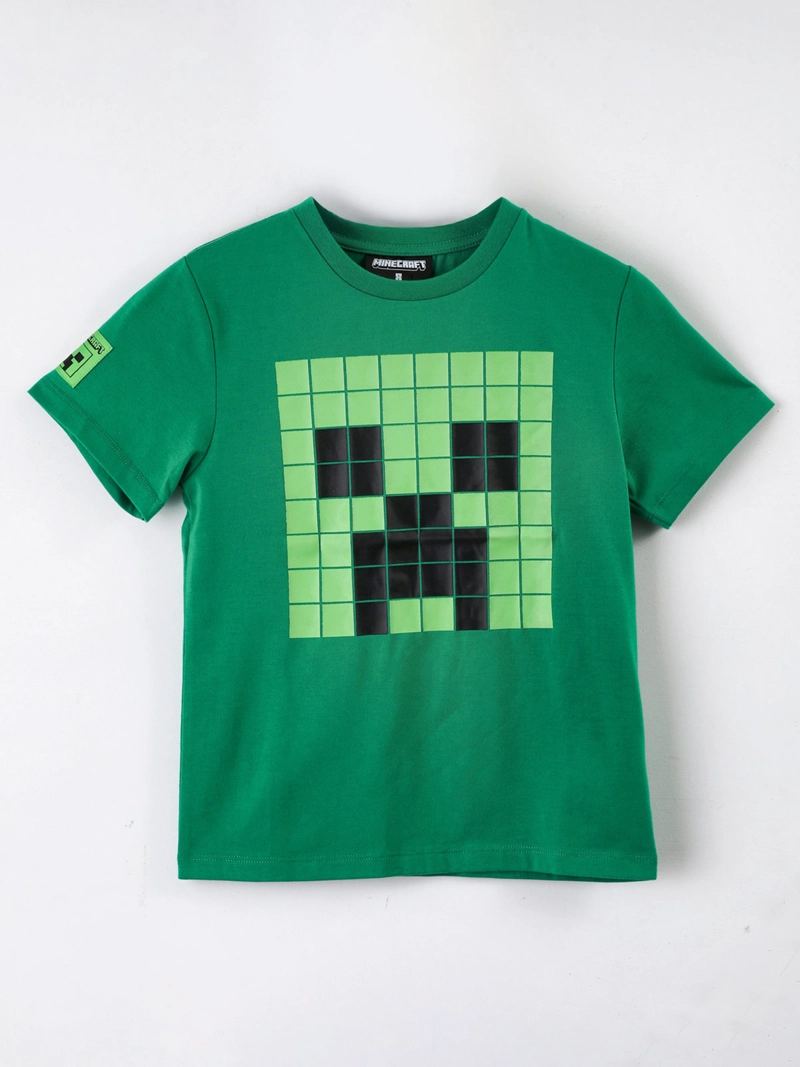 POLERA NIÑO MINECRAFT MANGA CORTA - 1
