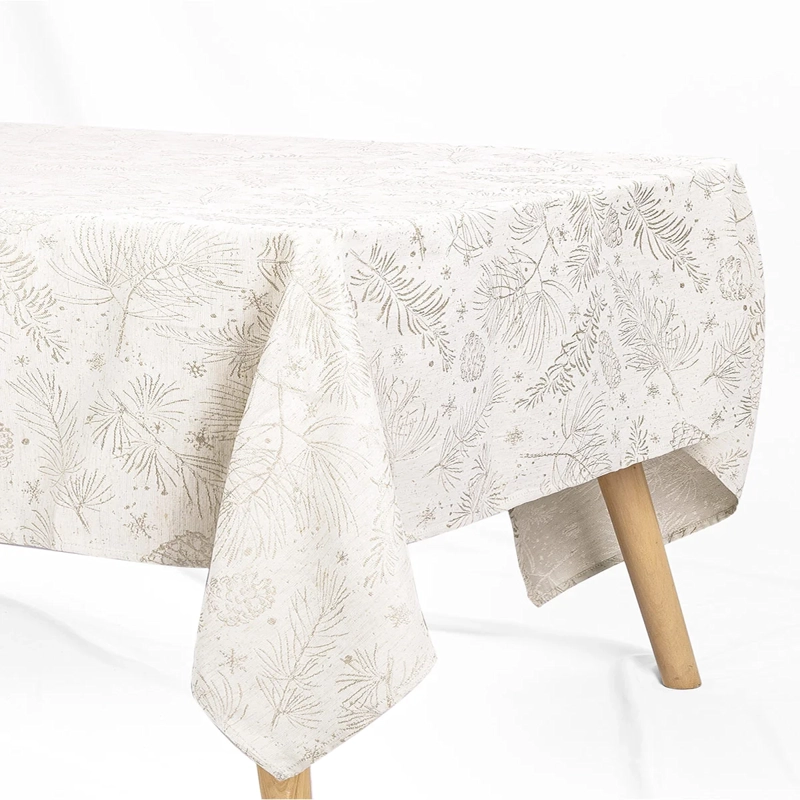 MANTEL RIPLEY HOME HOJAS NAVIDAD BEIGE - 1