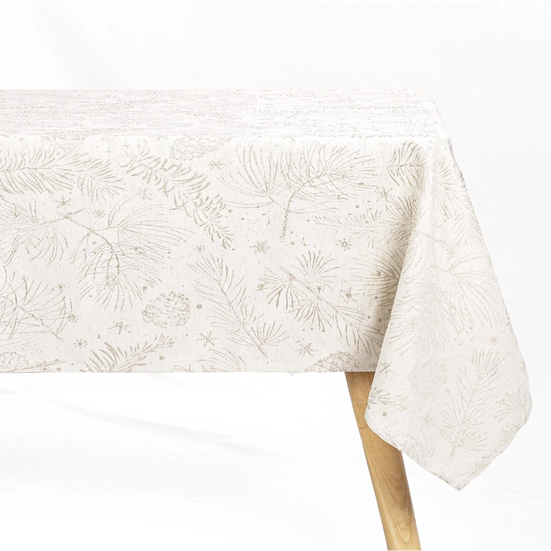 MANTEL RIPLEY HOME HOJAS NAVIDAD BEIGE - 2