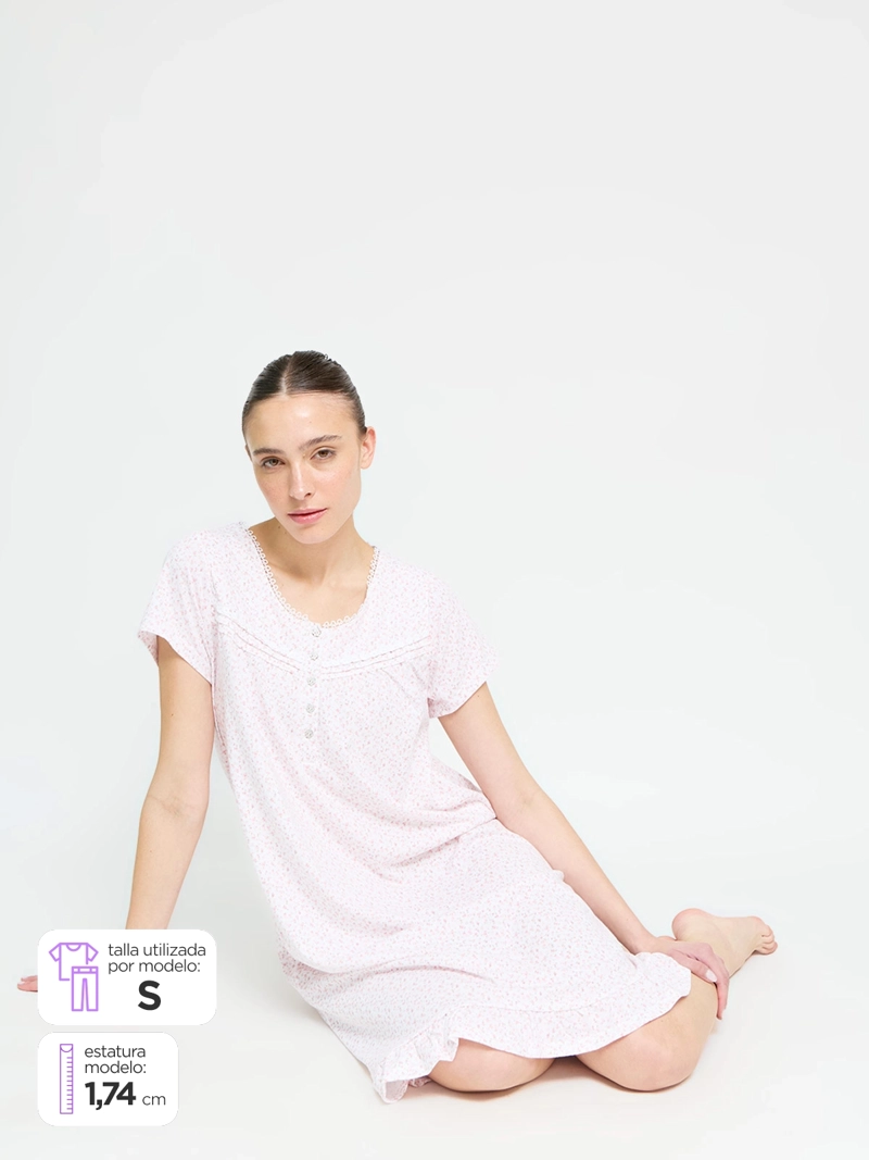 CAMISA MUJER AZIZ ALGODÓN PRINT - 1