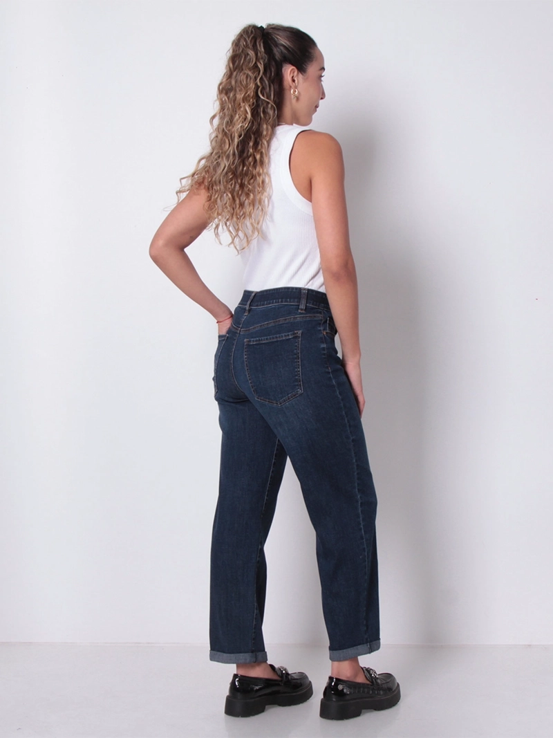 JEANS MUJER WADOS ALGODÓN RECTO TIRO ALTO - 3
