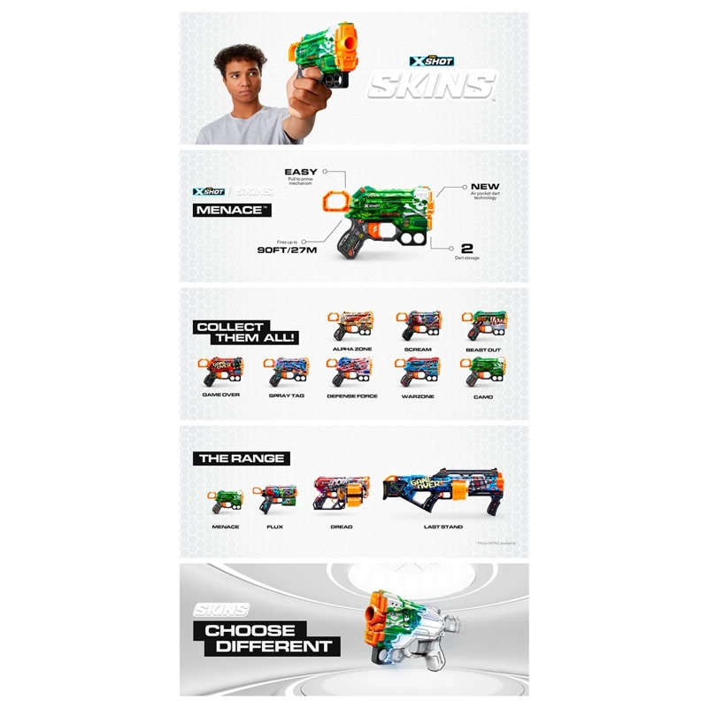 SET 4 LANZADORES X-SHOT SKIN ZURU - 13