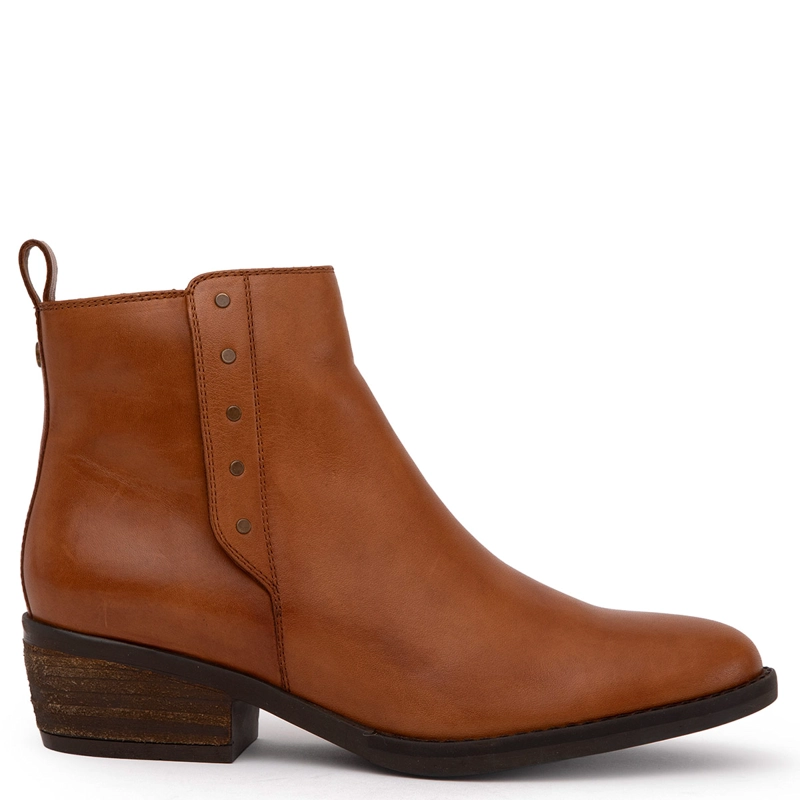 BOTINES MUJER GACEL CAFÉ GINITA CUERO - 1