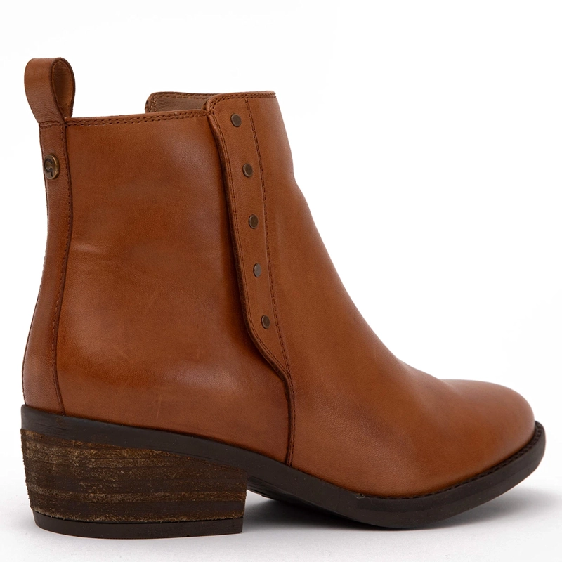 BOTINES MUJER GACEL CAFÉ GINITA CUERO - 4