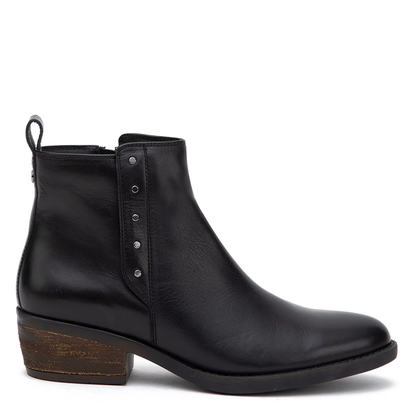 BOTINES MUJER GACEL NEGRO GINITA CUERO - 1