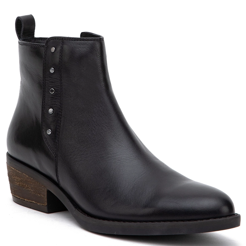 BOTINES MUJER GACEL NEGRO GINITA CUERO - 3