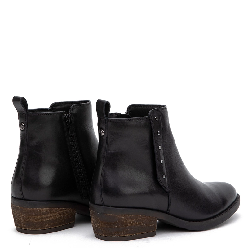 BOTINES MUJER GACEL NEGRO GINITA CUERO - 4