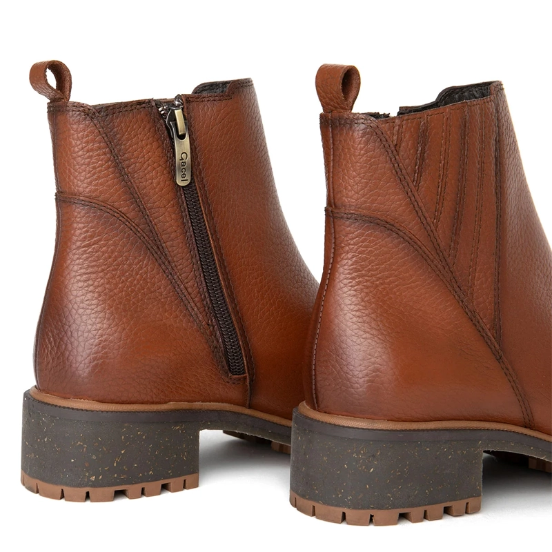 BOTINES MUJER GACEL CAFÉ LARA CUERO - 5