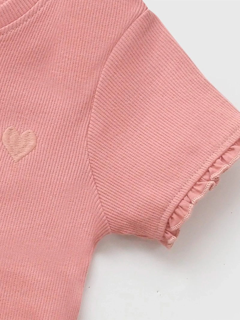 POLERA NIÑA COLLOKY MANGA CORTA HEART ALGODÓN - 3
