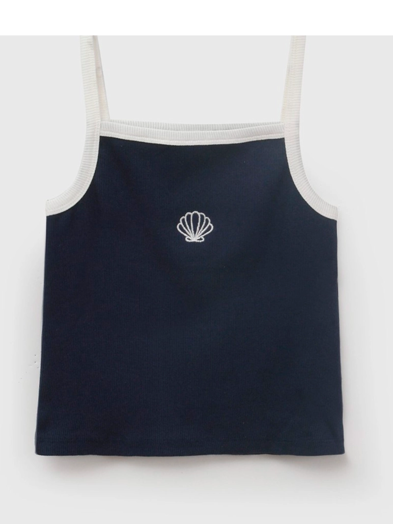 POLERA NIÑA COLLOKY SIN MANGAS ALGODÓN FLORES  - 1