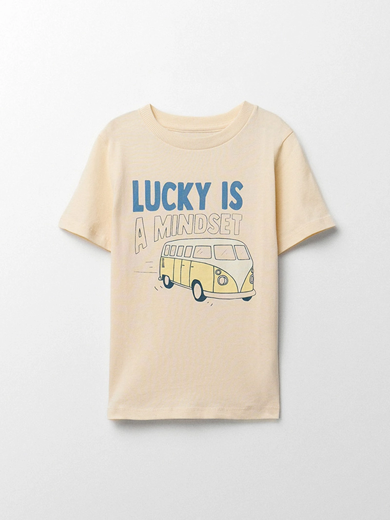 POLERA NIÑO SFERA MANGA CORTA CUELLO REDONDO ESTAMPADO DELANTERO VAN