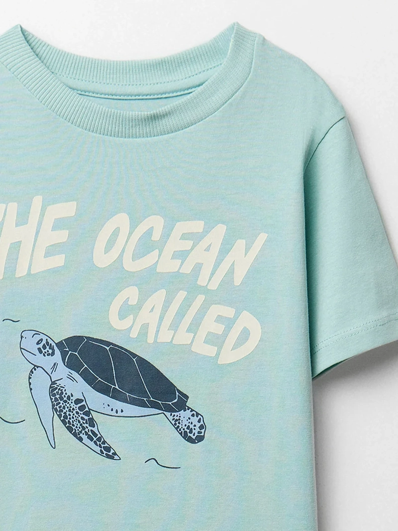 POLERA NIÑO SFERA MANGA CORTA CUELLO REDONDO ESTAMPADO TORTUGUITA - 2