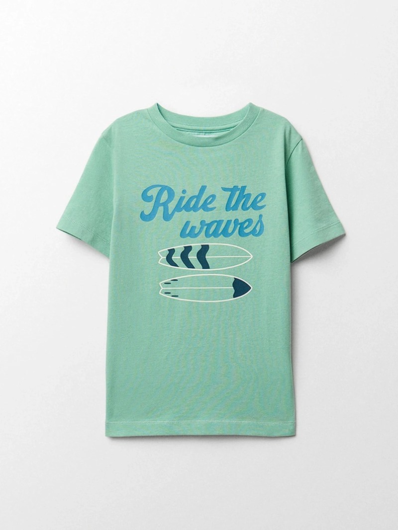 POLERA NIÑO MANGA CORTA CUELLO REDONDO ESTAMPADO DIBUJO