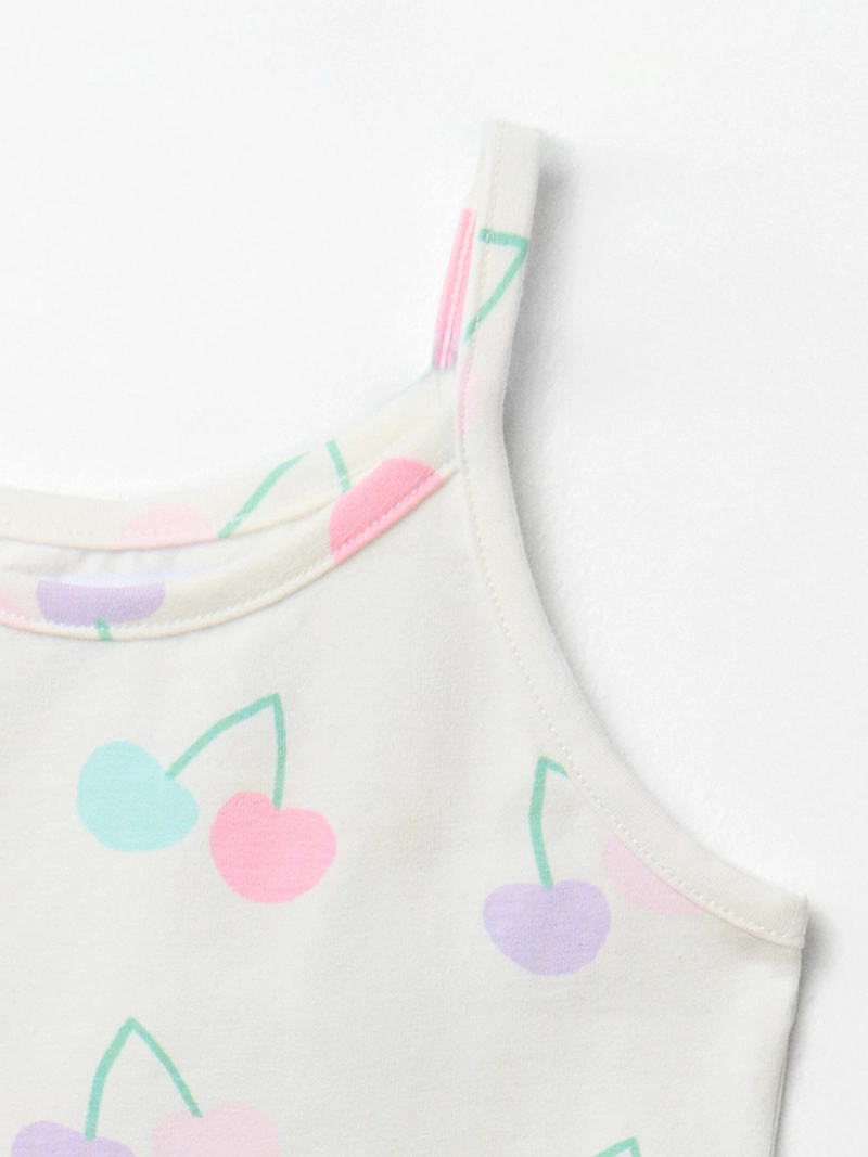 POLERA NIÑA SFERA TIRANTES DISEÑO ESTAMPADO CEREZA - 2