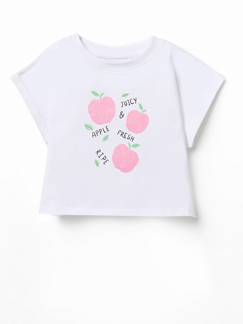 CONJUNTO NIÑA SFERA ALGODÓN POLERA MANGA CORTA CON DIBUJO PANTALÓN CORTO - 2