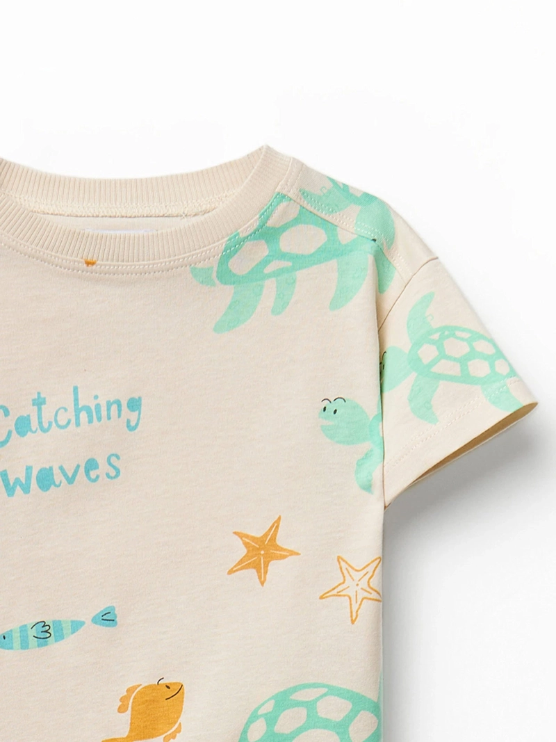 POLERA BEBÉ NIÑO SFERA ALGODÓN MANGA CORTA ESTAMPADO TORTUGUITA - 2