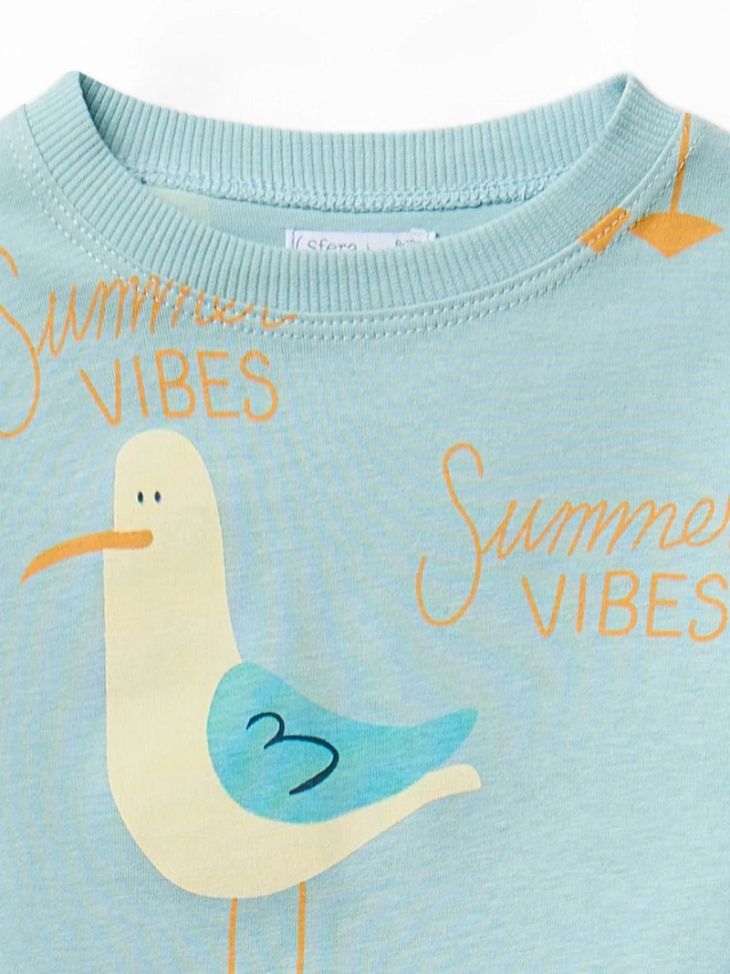 POLERA BEBÉ NIÑO SFERA ALGODÓN ESTAMPADO GAVIOTA - 2